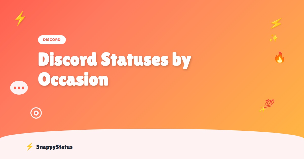 Status Com Discord Statuses by Occasion | SnappyStatus - Witty Social Media ...